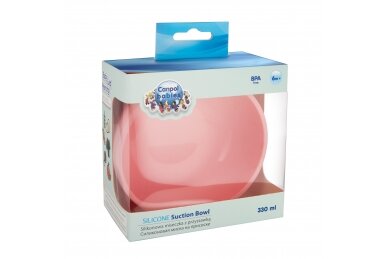 Babies Silicone Suction Bowl Canpol 51/400, Pink 3 Babies Silicone Suction Bowl Canpol 51/400, Pink 3