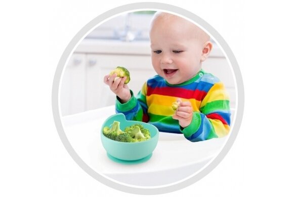 Babies Silicone Suction Bowl Canpol 51/400, Turquise 4 Babies Silicone Suction Bowl Canpol 51/400, Turquise 4