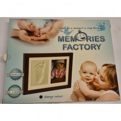 Dvigubas nuotraukų rėmelis su kūdikio įspaudu MEMORIES FACTORY, Brown