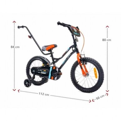 Dviratis TIGER Bike 16'' Black/Orange 4