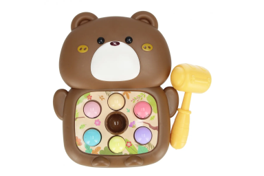 Educational toy with hammer GOPHER BATTLE BEAR Brown Educational toy with hammer GOPHER BATTLE BEAR Brown