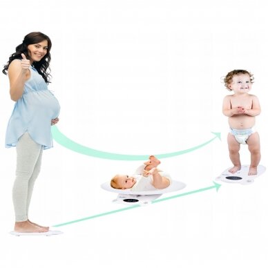 Elektroninės svarstyklės kūdikiams, vaikams ir suaugusiems MESMED MM-403 Mea