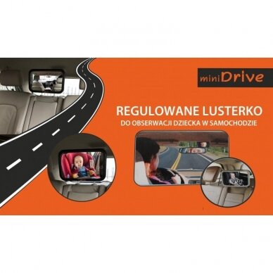 Galinio vaizdo veidrodėlis kūdikiui stebėti MiniDrive 1