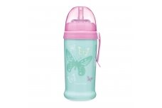 Non-spill Sport Cup with Silicon Straw Canpol 56/115 Turquoise