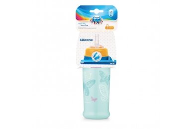 Non-spill Sport Cup with Silicon Straw Canpol 56/115 Turquoise 2