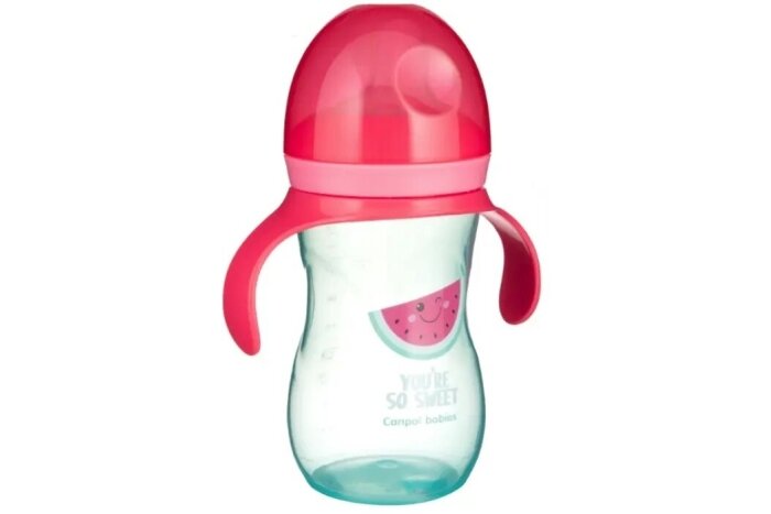 Training Cup Silicon Spout  Canpol SO COOL 57/304 Pink 1