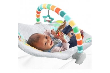 Bright Starts, Safari Blast 2 in 1 Infant to Toddler Rocker & Bouncer Seat with Soothing Vibrations 6
