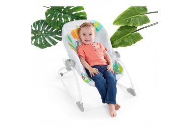 Bright Starts, Safari Blast 2 in 1 Infant to Toddler Rocker & Bouncer Seat with Soothing Vibrations 8