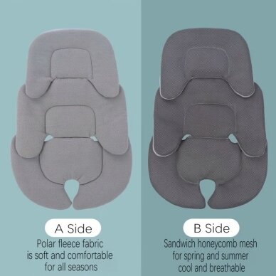 Įdėklas universalus autokėdutęi, vežimėliui Grey