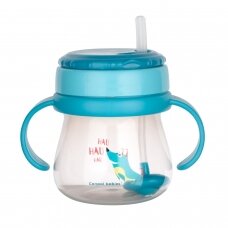 Inovatyvus puodelis su sulankstomu šiaudeliu Canpol  56/517 Turquoise