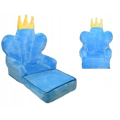 Ištiesiamas vaikiškas fotelis THRONE Blue