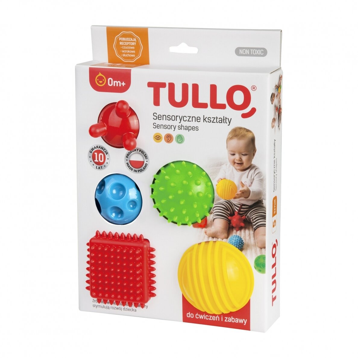 Kamuoliukai sensoriniam vystymui TULLO-458, 5 vnt Kamuoliukai sensoriniam vystymui TULLO-458, 5 vnt