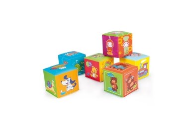 Soft Blocks Canpol Soft Educational Cubes 2/817, 6 vnt. Soft Blocks Canpol Soft Educational Cubes 2/817, 6 vnt.