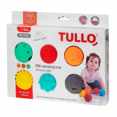 Набор сенсорных мячиков TULLO-462, 6 шт