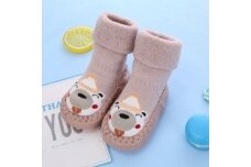 Socks-shoes with non-slip sole Pink Bear