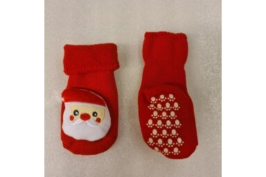 Socks with non-slip sole Red Canta Claus