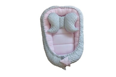 Cocoon-Nest for newborns with pillow DUET MINKI Pink Cocoon-Nest for newborns with pillow DUET MINKI Pink