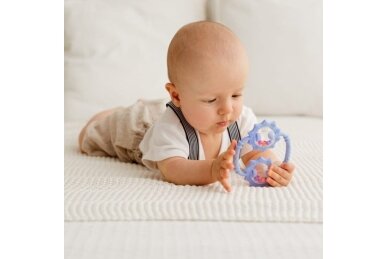 Silicone Teether with Rattle GiliGums SUNFLOWERS Blue 3 Silicone Teether with Rattle GiliGums SUNFLOWERS Blue 3