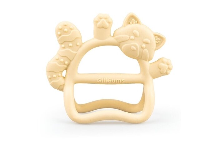 Silicone Teether GiliGums RACCOON Ecru Silicone Teether GiliGums RACCOON Ecru