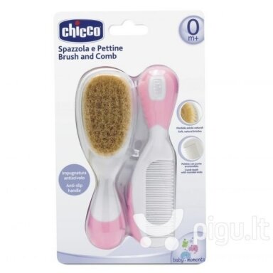 Kūdikių šukos ir šepetys Chicco Pink Kūdikių šukos ir šepetys Chicco Pink