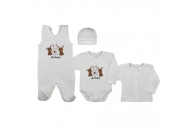 Baby Layette Set Newborn Baby Clothes Koala RABBIT 4 parts, 62 Ecri Baby Layette Set Newborn Baby Clothes Koala RABBIT 4 parts, 62 Ecri