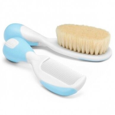 Kūdikių šukos ir šepetys Chicco Blue 1 Kūdikių šukos ir šepetys Chicco Blue 1