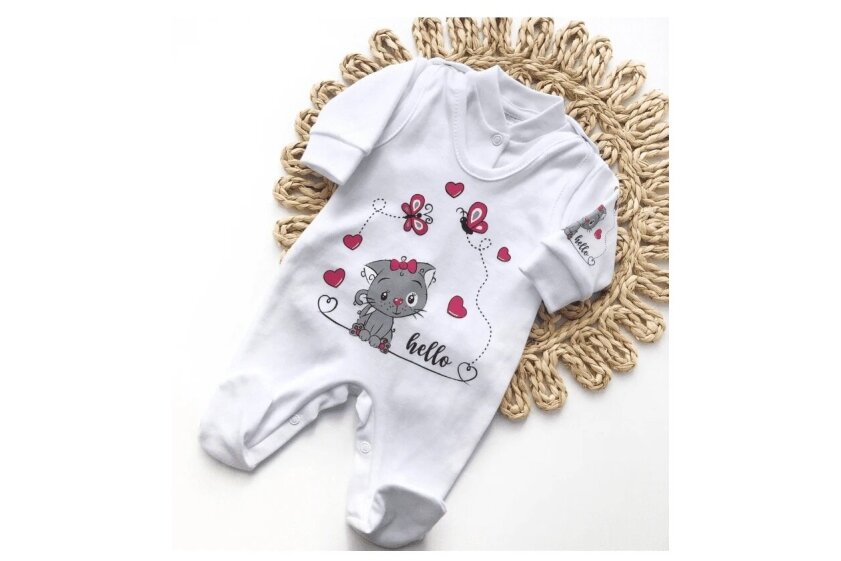 Baby Layette Set  Newborn Baby Clothes Gamex  HELLO 5 dalių, 56 White 1