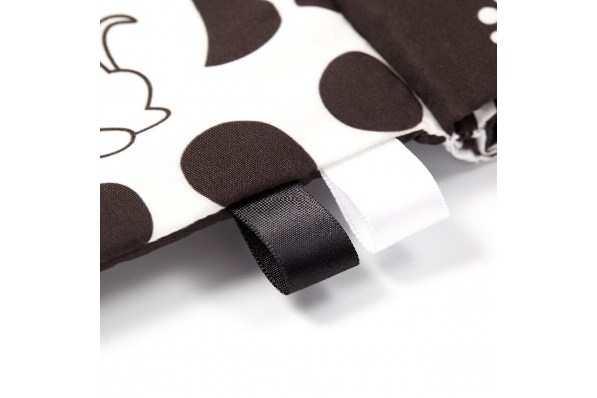 Educational cloth book with teether BabyOno BLACK&WHITE 6 Educational cloth book with teether BabyOno BLACK&WHITE 6