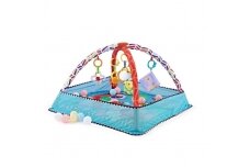 Multifunctional playmat with 18 balls Blue Animals