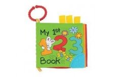 Educational cloth book with teether 123