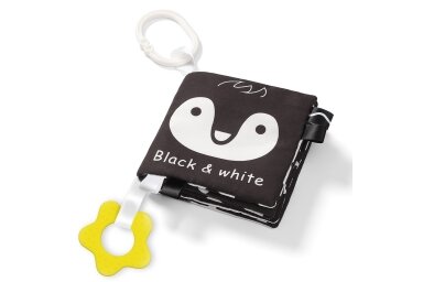 Educational cloth book with teether BabyOno BLACK&WHITE