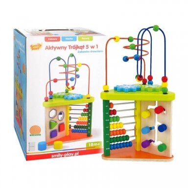 Lavinantis žaislas SmilyPlay Active Triangle Wooden 7622 Lavinantis žaislas SmilyPlay Active Triangle Wooden 7622