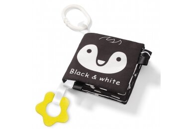 Educational cloth book with teether BabyOno BLACK&WHITE Educational cloth book with teether BabyOno BLACK&WHITE
