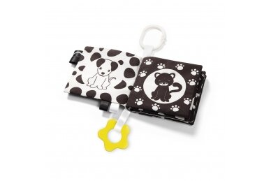 Educational cloth book with teether BabyOno BLACK&WHITE 2 Educational cloth book with teether BabyOno BLACK&WHITE 2