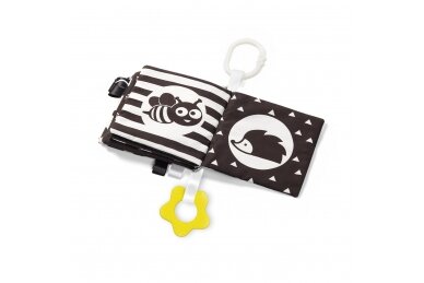 Educational cloth book with teether BabyOno BLACK&WHITE 4 Educational cloth book with teether BabyOno BLACK&WHITE 4