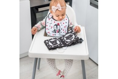 Educational cloth book with teether BabyOno BLACK&WHITE 7 Educational cloth book with teether BabyOno BLACK&WHITE 7