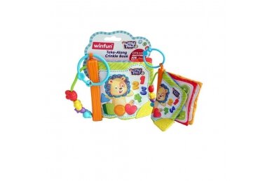 Educational cloth book with teether Winfun TAKE-ALONG CRINKLE BOOK 1