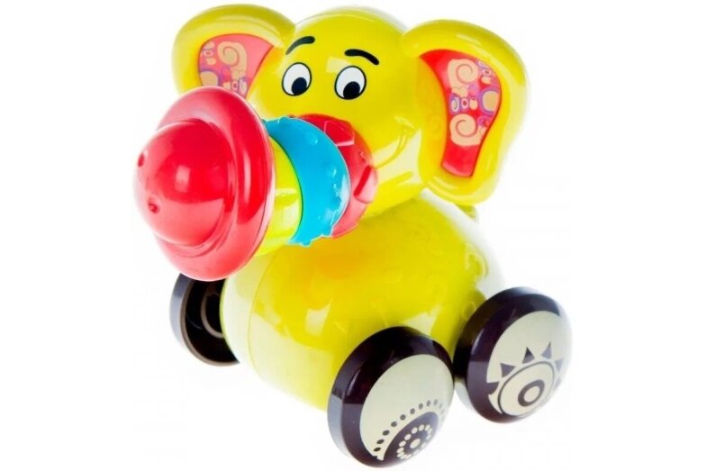 Toy of pull and push type BamBam ANIMALS ON WHEELS
