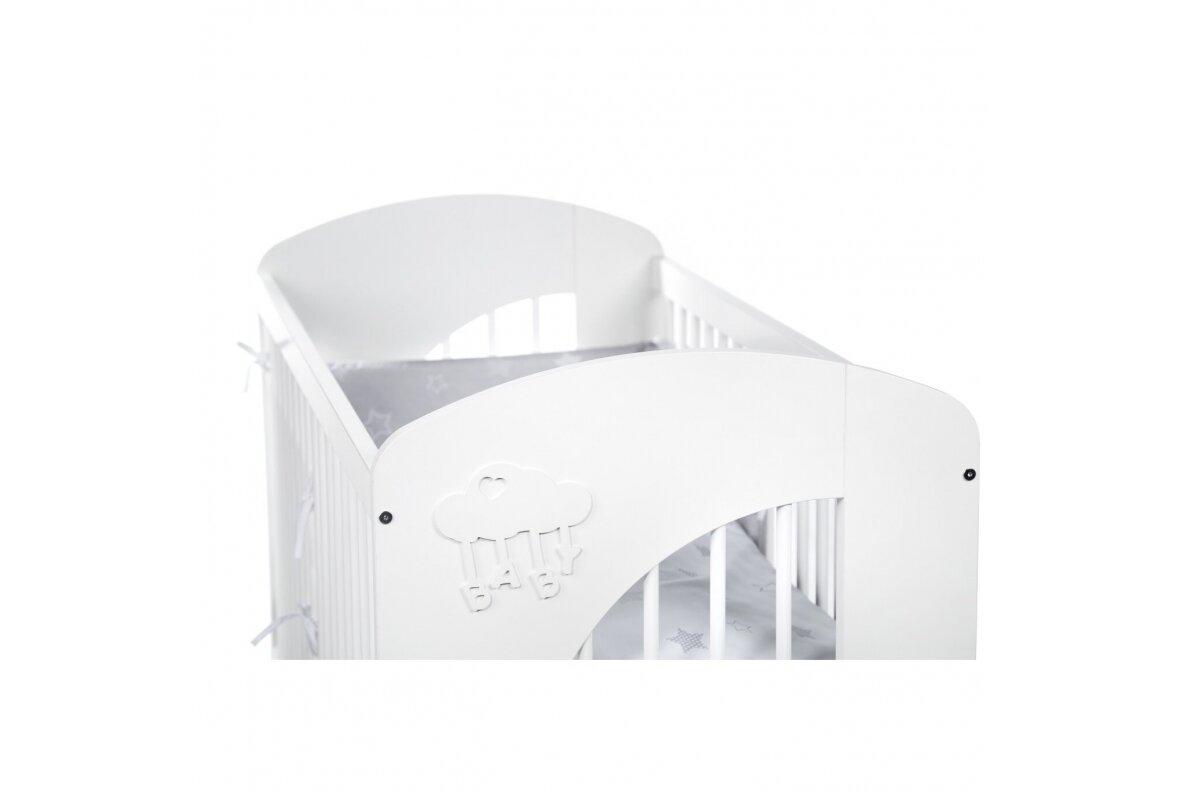 Baby cot Klupś NEL CLOUD White 1 Baby cot Klupś NEL CLOUD White 1