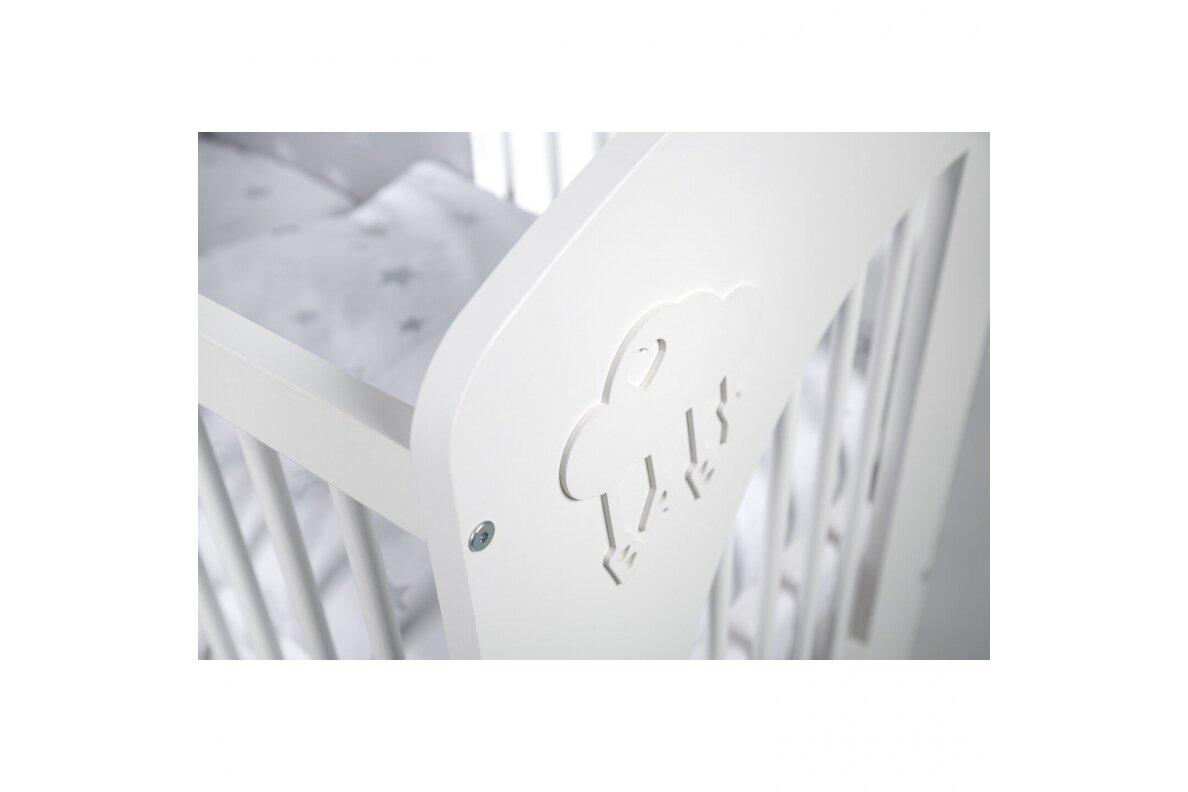 Baby cot Klupś NEL CLOUD White 3 Baby cot Klupś NEL CLOUD White 3