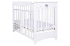 Baby cot Drewex  LAURA White with drop side