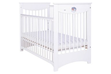 Baby cot Drewex LAURA White with drop side Baby cot Drewex LAURA White with drop side