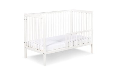 Baby cot Klupś TIMI with removable side White Baby cot Klupś TIMI with removable side White