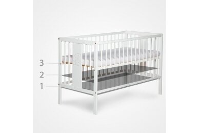 Baby cot Klupś NEL CLOUD White 4 Baby cot Klupś NEL CLOUD White 4