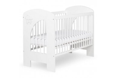 Baby cot Klupś NEL CLOUD White Baby cot Klupś NEL CLOUD White