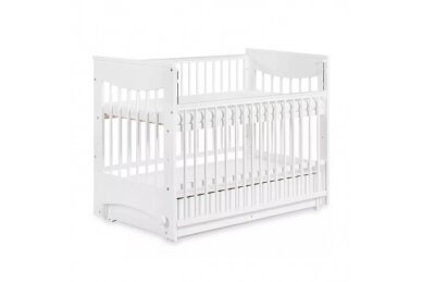 Baby cot Klupš LUNA with driwer and drop side 1