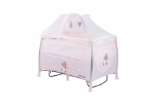 Duo Level Travel Cot DREAMY BEAR-2, Pink