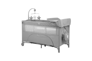 Duo Level Travel Cot NIGHTY NIGHT-2, Grey Duo Level Travel Cot NIGHTY NIGHT-2, Grey