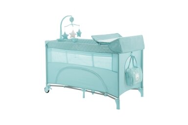 Duo Level Travel Cot NIGHTY NIGHT-2, Mint Duo Level Travel Cot NIGHTY NIGHT-2, Mint