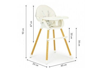 High chair Ecotoys HA-004 Beige 7 High chair Ecotoys HA-004 Beige 7